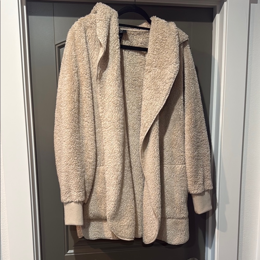 Vici Cream Sherpa Trench Coat